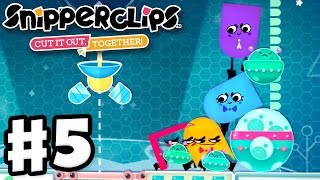 Snipperclips  Gameplay Walkthrough Part 5  Party Mode Cut It Out Together Nintendo Switch [upl. by Llevrac254]