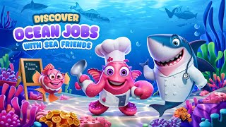 Curious About Ocean Careers Join Cute Sea Animals for a Splash of Learning Fun 🌊🎶 kidsong [upl. by Lauryn]