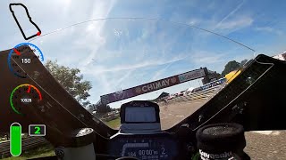 Chimay Open Trophy 2022 onboard ZX10R fastest lap BeNeLux Trophy Superbike [upl. by Leahcimluap176]