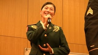 女性自衛官が歌う 「天空の城ラピュタ」主題歌『君をのせて』 [upl. by Leasia18]