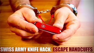 Use Any Swiss Army Knife to Escape Handcuffs  SERE  Swiss Army Knife Hack [upl. by Anirdna]