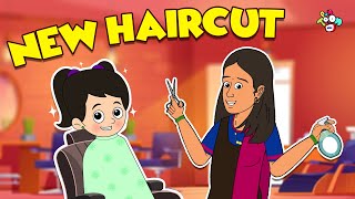 New Hair Cut  Chinkis New Hairstyle  Animated Stories  English Cartoon Stories  PunToon Kids [upl. by Eniretac]