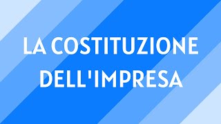 7 La costituzione dellimpresa individuale [upl. by Gytle]