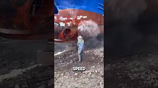 Biofouling cleaning work on the ships hull 😱  amazing jobs videos in the world shorts job work [upl. by Ecienaj]