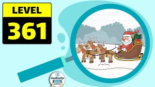 Brain Test Level 361 Help Santa to take off Walkthrough [upl. by Orrocos]