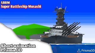 Super Battleship MUSASHI short animation Prisma 3D [upl. by Huntlee224]