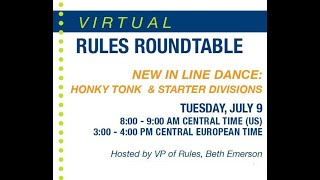 UCWDC Virtual Rules Roundtable  New in Line Dance [upl. by Sayette]