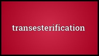 Transesterification Meaning [upl. by Kcirdahc]