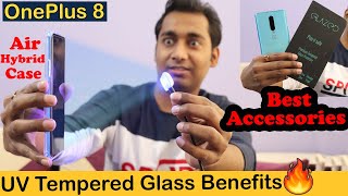 Oneplus 8 UV Curved Tempered Glass  Best Oneplus 8 ShockProof Case  Glazedinc Screen Protector [upl. by Dusty]