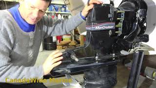 How to remove amp install a Mercruiser Alpha 1 Gen 2 sterndrive to inspect Bellows amp Gimbal bearing [upl. by Aizan439]