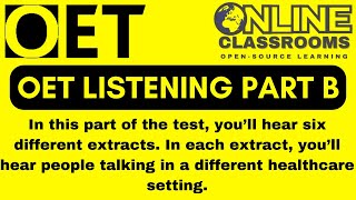 oet listening sample for nurses and doctors part B oet online classroom [upl. by Sokairyk246]