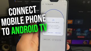 How to Connect Mobile Phone to Android TV  with Google home app  Screen Mirroring [upl. by Brelje539]