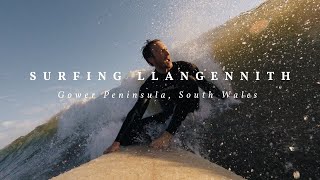 Surfing Llangennith  Gower Peninsula South Wales DJI Mini 2  GoPro Hero 5 Session [upl. by Kevin]