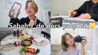 SABAH 7’DE UYANIP DERS ÇALIŞMAK⭐️Ecre Ay [upl. by Aniraz623]