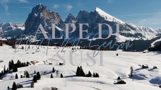 Alpe Di Susi  Seiser Alm 2022 Ski Season [upl. by Abbi]