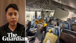 Going completely horizontal passengers on Singapore Airlines flight hit by turbulence [upl. by Adnuhsar679]