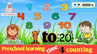 counting fun 1 to 20  number song for kids Learning video [upl. by Gillie605]