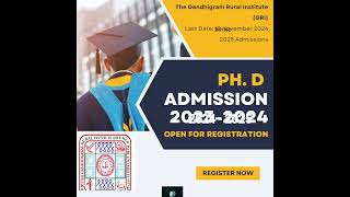 PhD program for 202425 The Gandhigram Rural Institute GRI net englishliteraturebestclasses [upl. by Daj258]