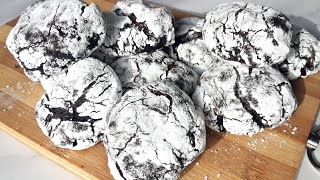 No Oven Crinkles Recipe  How to Cook Chocolate Crinkles in Frying Pan  No Rest Cookies [upl. by Efar470]