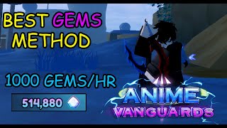 BEST GEMS METHOD IN ANIME VANGUARDS  ROBLOX [upl. by Ahseer]