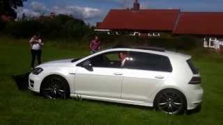 VW Golf R MK7 front assist epic failure Bucket list death [upl. by Alikee]