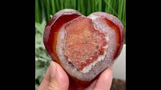 Carnelian Quartz Heart with Stand Healing Crystal Carving 122g [upl. by Drawde33]