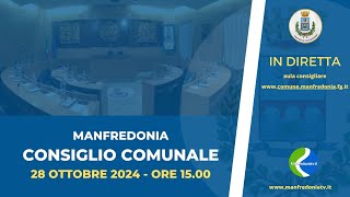 CONVOCAZIONE del CONSIGLIO COMUNALE  Manfredonia 28 OTTOBRE 2024 [upl. by Nauqan]