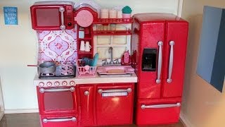 OpeningReview of Our Generation Kitchen Set for American Girl Dolls [upl. by Maidie]