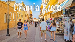 Chania Crete walking tour 4k Greece 2023 [upl. by Carmita]