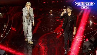 Sanremo 2024  Il Tre con Fabrizio Moro cantano un medley di Fabrizio Moro [upl. by Urbannal]