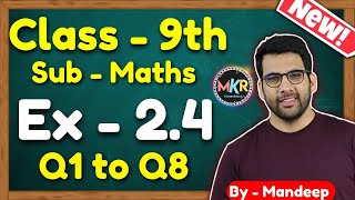 Class 9 Maths Ex 24 Q1 to Q8  Chapter 2 Polynomials  NCERT  MKR [upl. by Hagan604]