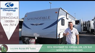 2021 Keystone Springdale 1800BH Vin 7874  Layzee Acres RV Sales [upl. by Keir]