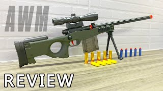 AWM Bolt Action Shell Ejecting Nerf Blaster [upl. by Eleda408]