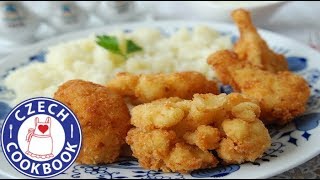 Breaded Fried Cauliflower Recipe Plus Bonus  Smažený květák a placek  Czech Cookbook [upl. by Ahsimik]