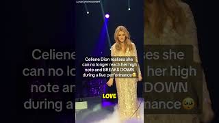 Celine Dion Nearly Cried During Live Performance 🥺💔 Shorts CelineDion [upl. by Earised]