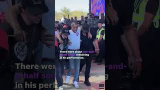 Kid Cudi breaks foot after jumping from stage during Coachella act Shorts [upl. by Ysnil632]