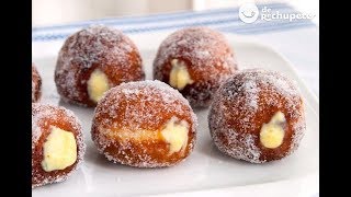 Cómo hacer donas donuts o berlinas rellenas de crema [upl. by Sucramej]