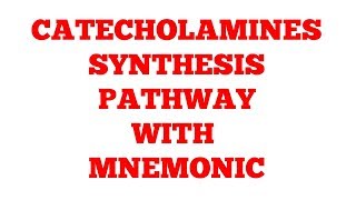 Catecholamines  Their Synthesis Pathway with Mnemonic  Epinephrine  Biochemistry [upl. by Saraann571]