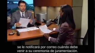 Naturalization Interview with Spanish Subtitles US Citizenship Test subtítulos en Español [upl. by Lybis]