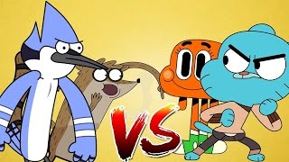 Mordecai y Rigby VS Gumball y Darwin  Batalla de Rap en Español  Secplay [upl. by Aniral]