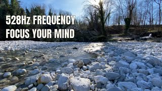 528 Hz Stream Water White Sounds  Music Therapy and sounds of running water 582 [upl. by Fenwick]