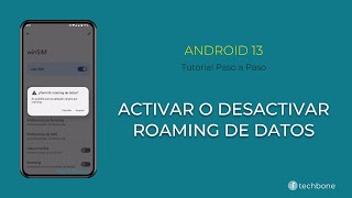 Activar o Desactivar Roaming de Datos Android 13 [upl. by Ylerebmik15]