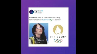 Billie Eilish performing at Paris Olympic Closing Ceremony [upl. by Hindu]