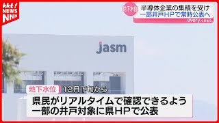 半導体企業集積で懸念される地下水への影響 熊本県が一部の井戸の水位をHPで公表 [upl. by Norby]