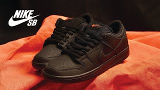 Nike SB Triple Black Dunk Low  SB Holiday Apparel [upl. by Llabmik]