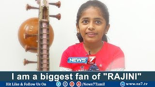 I am a biggest fan of quotRAJINIquot Singer Praniti  Aruvi  News7 Tamil [upl. by Phaih]