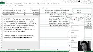 05 Depreciaciones y amortizaciones Practica [upl. by Katlaps729]