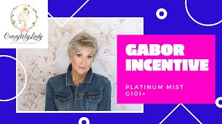 Gabor INCENTIVE wig review  Platinum Mist G101  Crazy Wig Lady [upl. by Cordie]