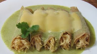 Enchiladas Suizas ¡Cremositas Receta Mexicana [upl. by Liuqnoj]