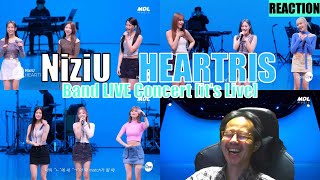 【NiziU】“HEARTRIS” its Live リアクション！生歌の実力！楽しいし、上手すぎです！Band LIVE Concert its Live ライブミュージックショー [upl. by Oidgime]